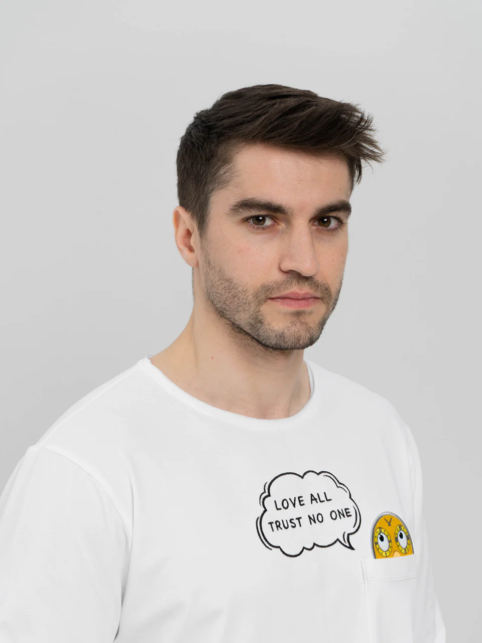 Лонгслив белый "Колобок"