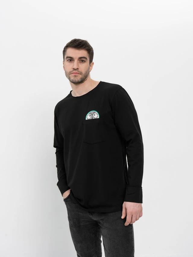 Лонгслив черный "Джокер в кармане"