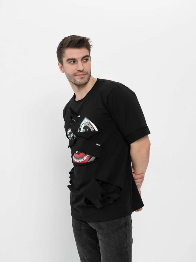 Футболка черная "Джокер Скелет"