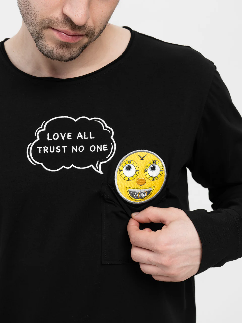 Лонгслив черный "Колобок"