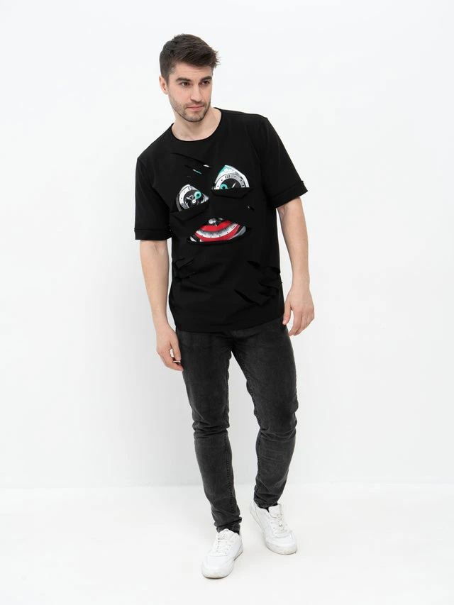 Футболка черная "Джокер Скелет"