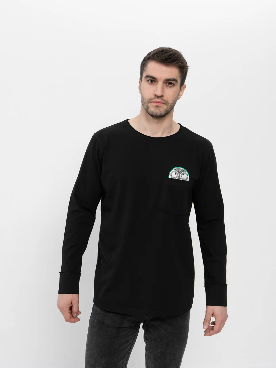 Лонгслив черный "Джокер в кармане"