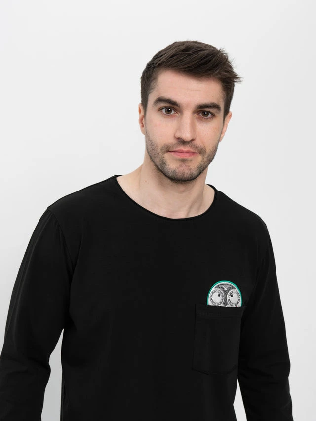 Лонгслив черный "Джокер в кармане"