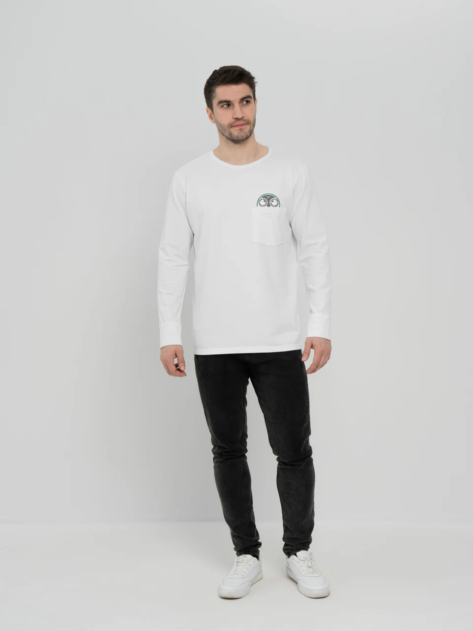 Лонгслив белый "Джокер в кармане"