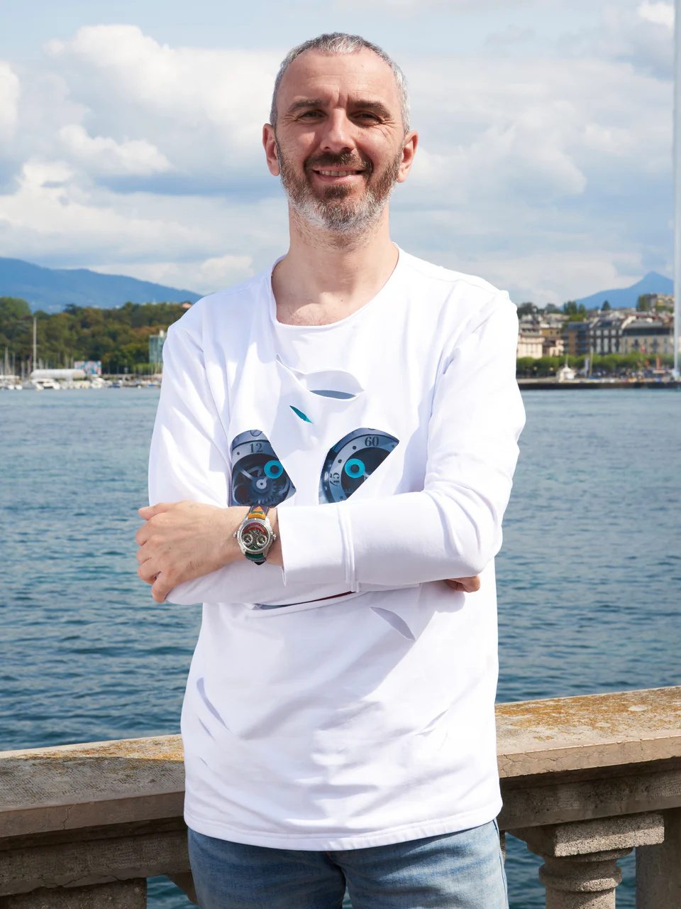 Лонгслив белый "Джокер Скелет"