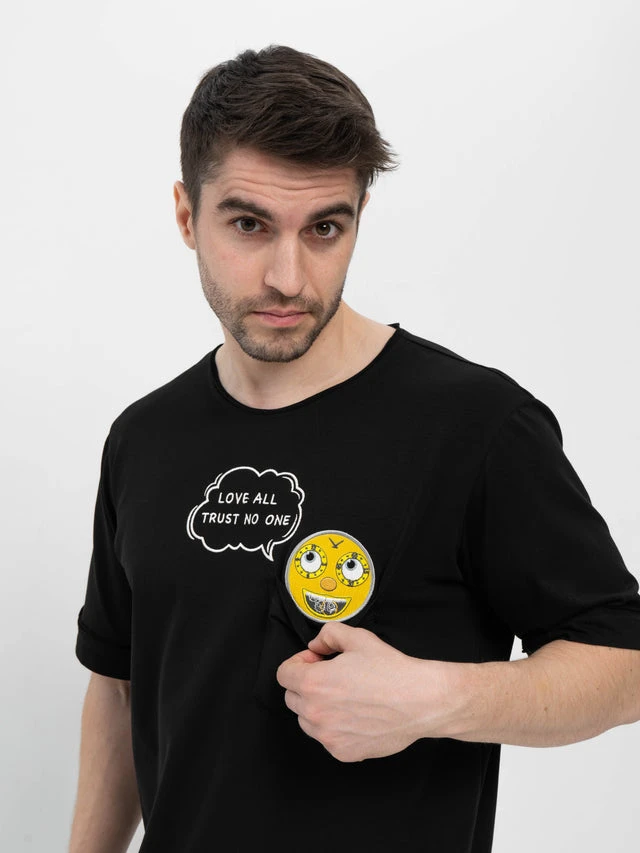 Футболка черная "Колобок"