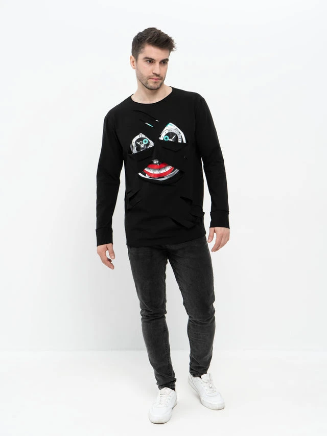 Лонгслив черный "Джокер Скелет"