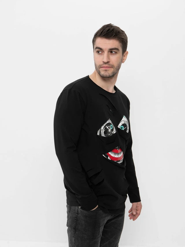 Лонгслив черный "Джокер Скелет"