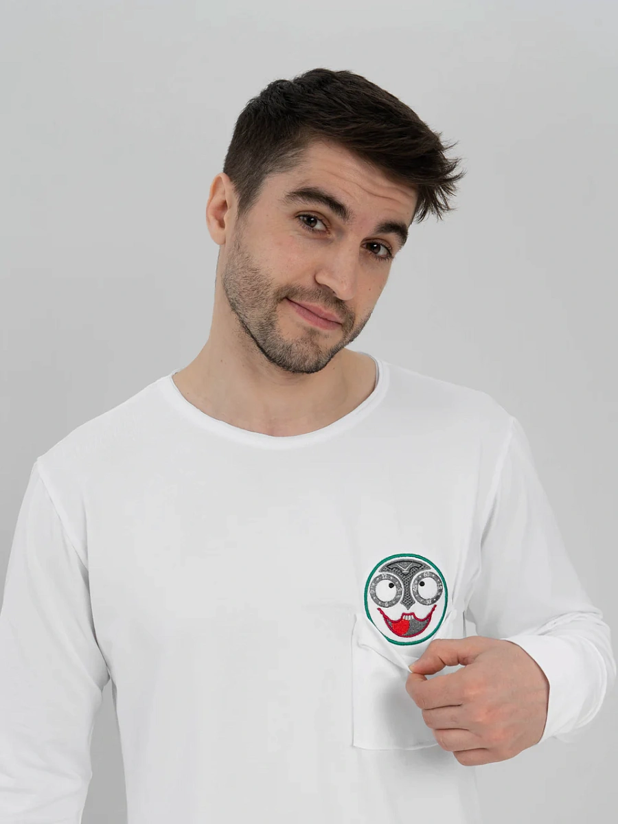 Лонгслив белый "Джокер в кармане"