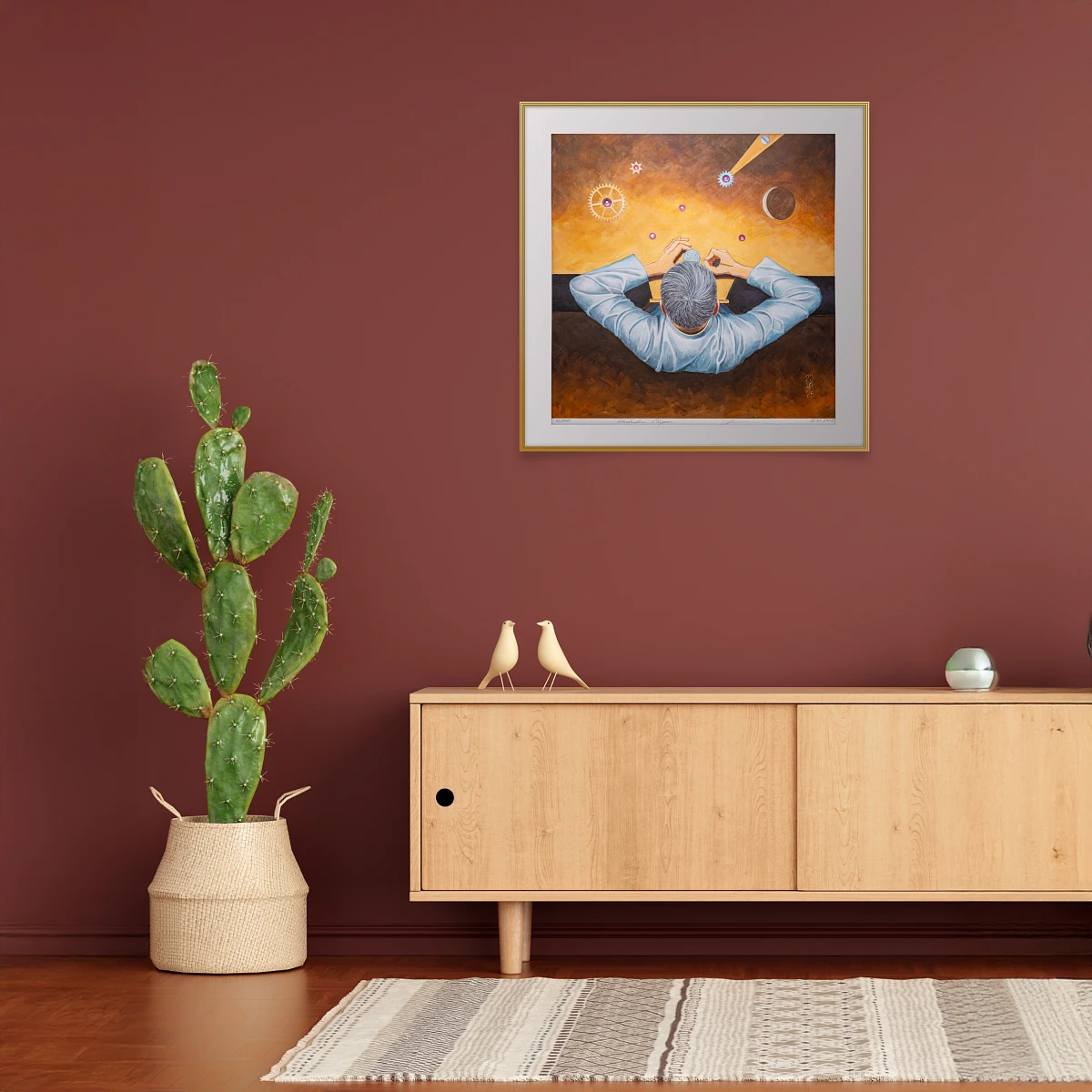 Авторский жикле автопортрета Константина Чайкина «Размышление о рождении времени»