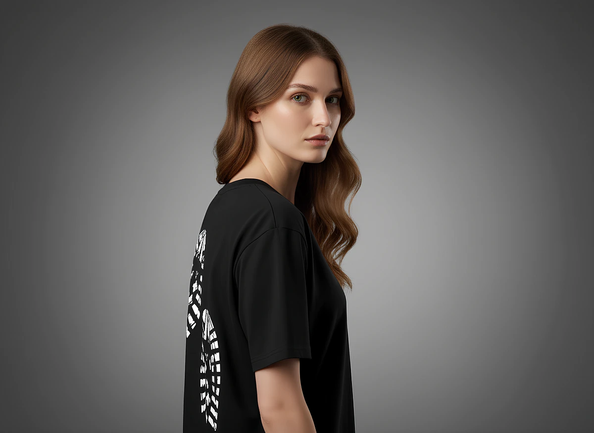 Футболка черная "Путник. След"