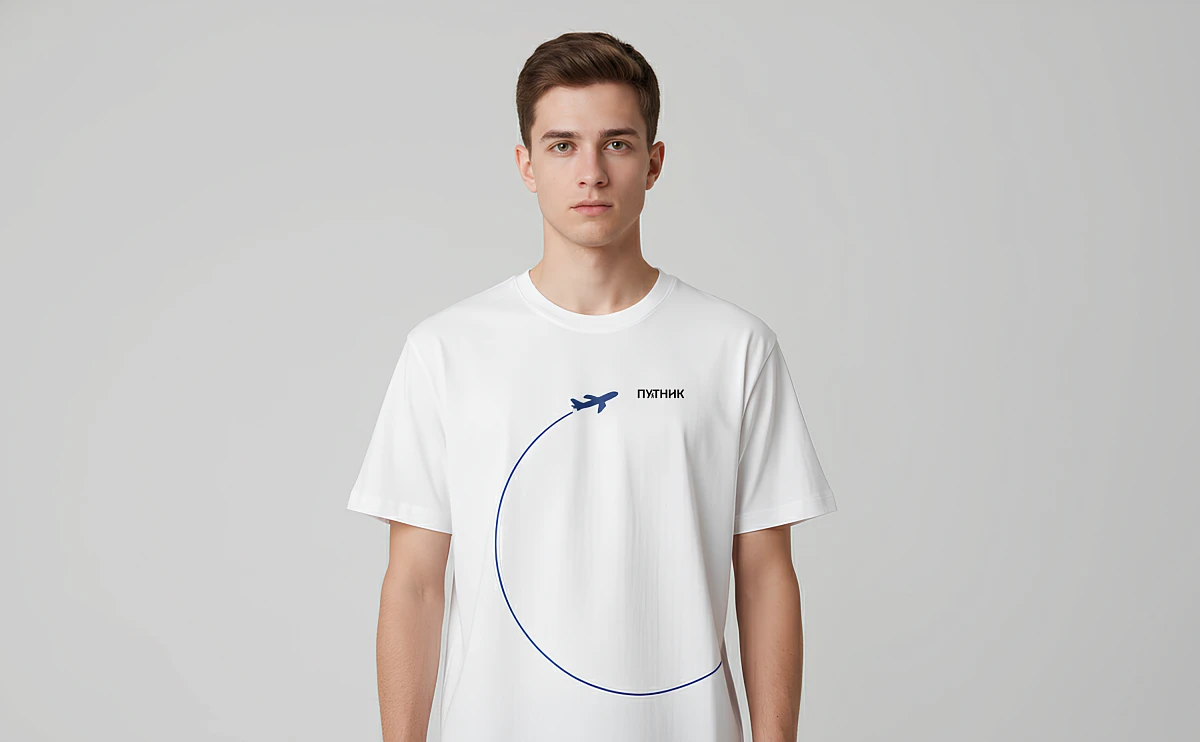 Футболка белая "Путник. Полёт"