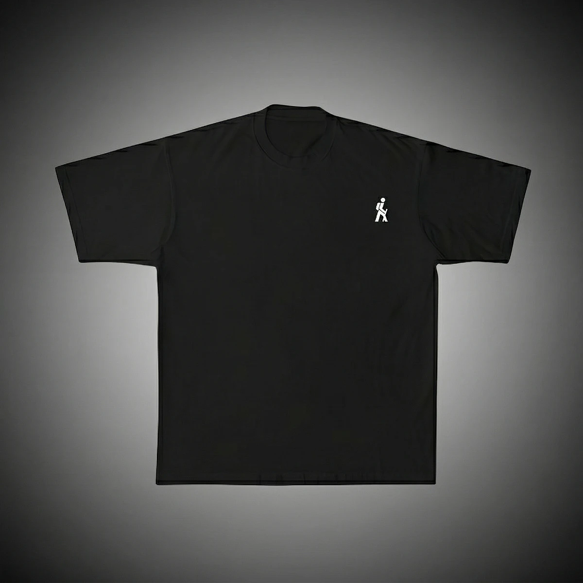 Футболка черная "Путник. След"