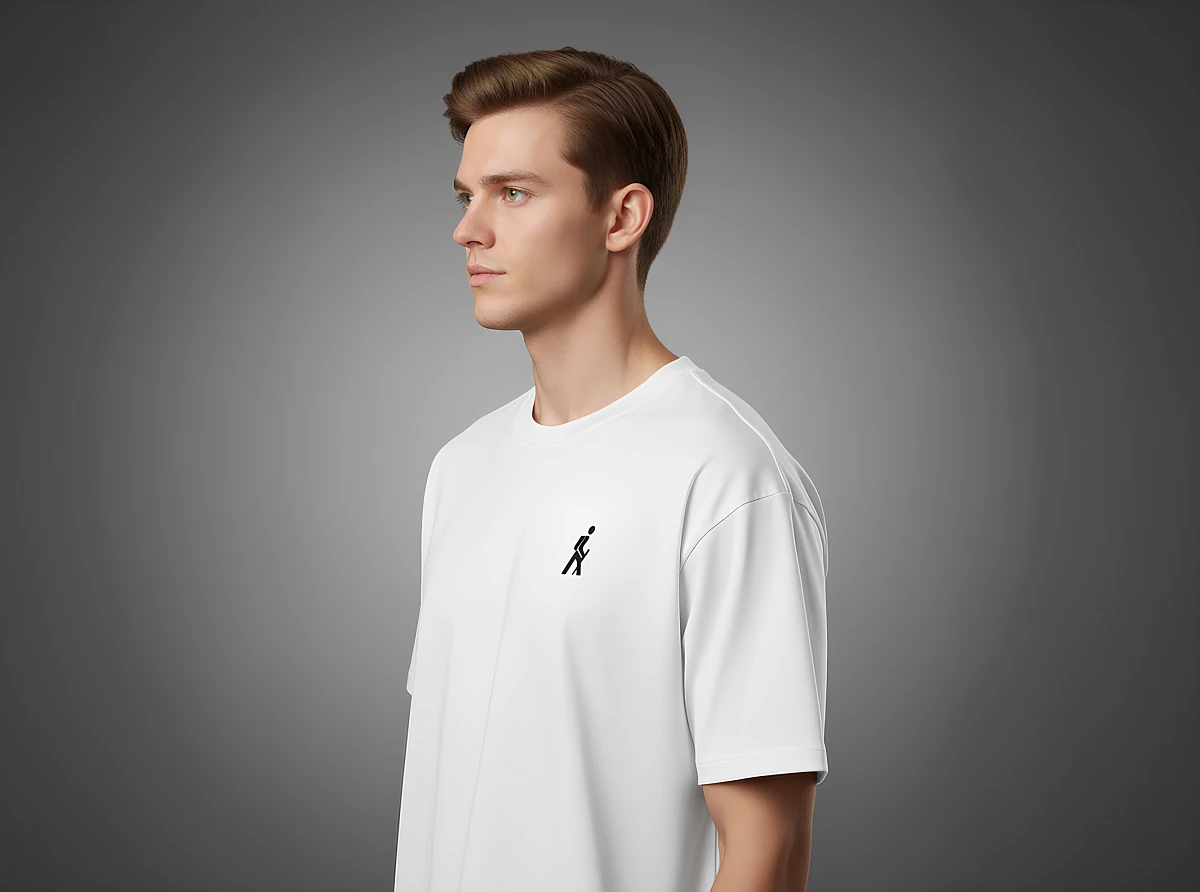 Футболка белая "Путник. След"